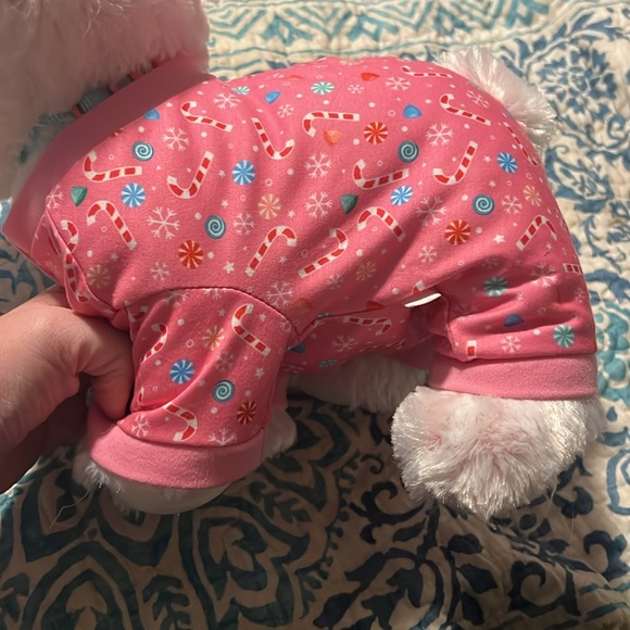 Build A Bear Workshop Pink Merry Mission Frost Fox Plush Stuffed Animal Blue Eye - Picture 3 of 11